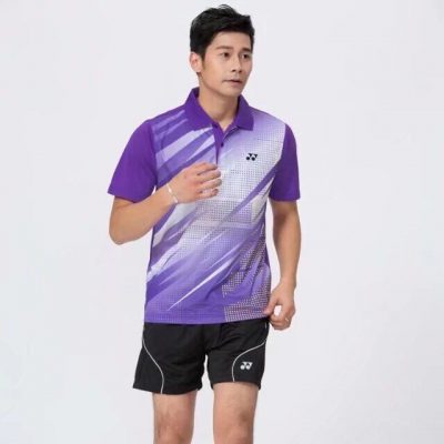 ÁO CẦU LÔNG YONEX 18005 TÍM TRẮNG