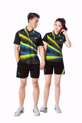 ÁO CẦU LÔNG YONEX 1809 ĐEN PHA VÀNG