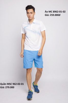 ÁO DONEX PRO 8962 TRẮNG PHỐI XANH DƯƠNG CHÍNH HÃNG DONEX PRO VIỆT NAM