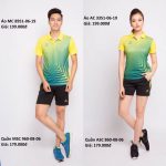 ÁO DONEX 8951 VÀNG PHỐI XANH NGỌC