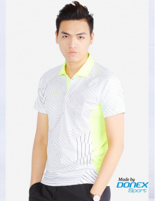 ÁO DONEXPRO 8958 TRẮNG PHỐI XANH CHUỐI
