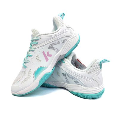 GIÀY CẦU LÔNG K3322 – TRẮNG CHỮ TÍM – HÀNG CHÍNH HÃNG